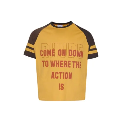 RHUDE Желтая Мужская Футболка