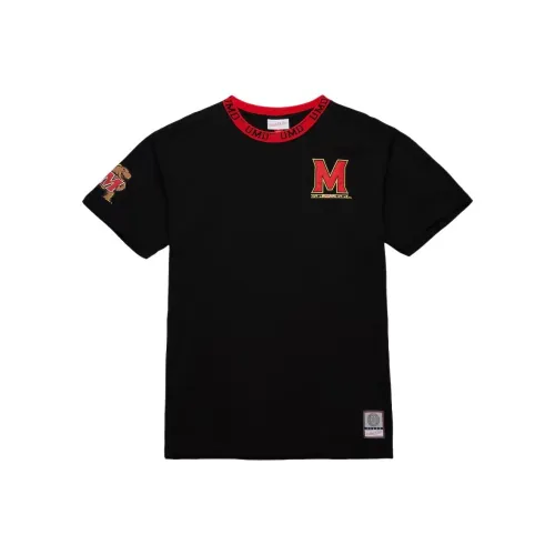 MITCHELL NESS x NCAA Maryland Terrapins Жаккард Ringer T Рубашка Мужская Черная