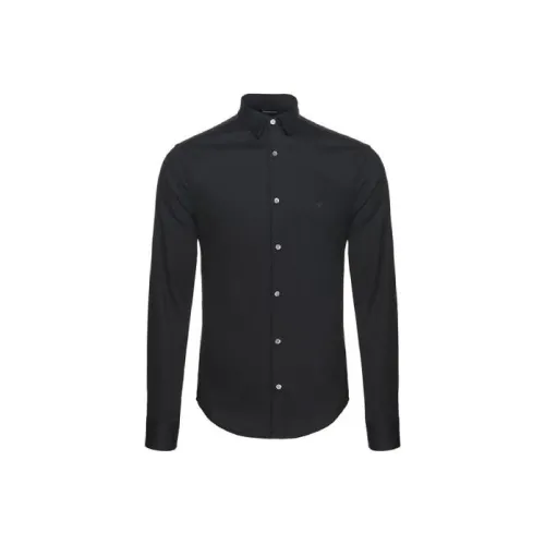 EMPORIO ARMANI Мужские черные рубашки