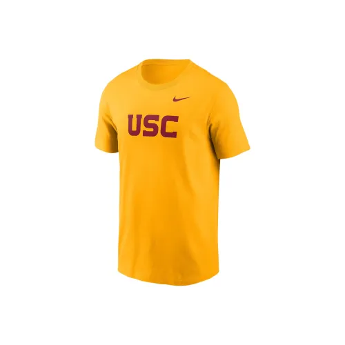 nike CollegeUSC Trojans Primetime Wordmark T Рубашка Мужская Золотая