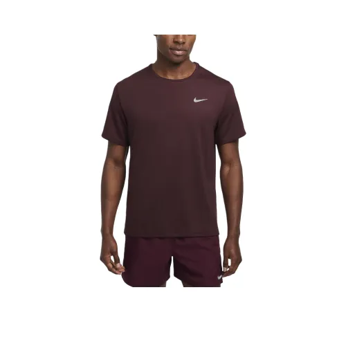 nike MILERDRI Форма UV T Рубашка Мужская Бордово-Красная
