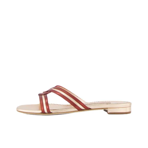 MANOLO BLAHNIK Шлепанцы Женские Золото Красный