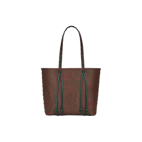 ETRO PVC Тоут Сумка Сумка для покупок Сумка Сумка через плечо Большая Женская Коричневая