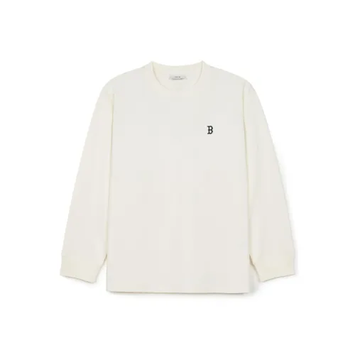 MLB Base Logo BASIC SMALL LOGO Boston Red Sox T-Shirt Унисекс Кремово-белый