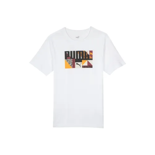 PUMA Basic Graphic T-Shirt Мужская Белая