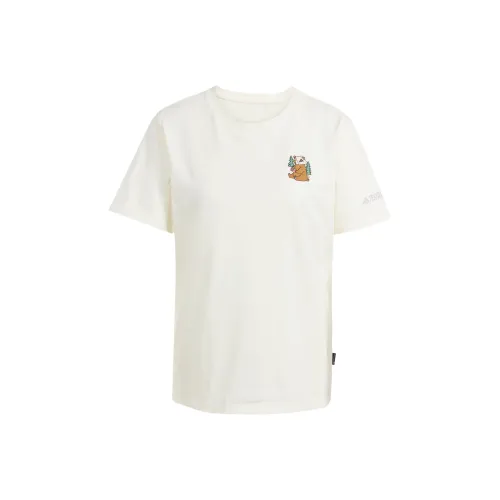 Adidas Terre POLYGIENE Graphic T Рубашка Унисекс Айвори Белый