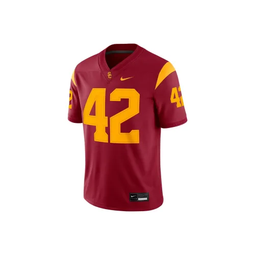 nike Dri Fit College USC Trojans Рубашка Мужская Темно-Красная