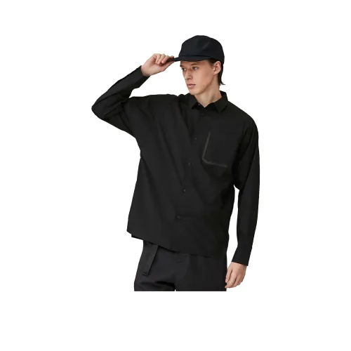 White Mountaineering Черные Унисекс Рубашки