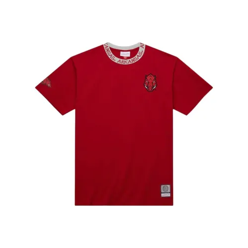 MITCHELL NESS x NCAA Arkansas Razorbacks Жаккард Ringer T-Shirt Мужская Красная