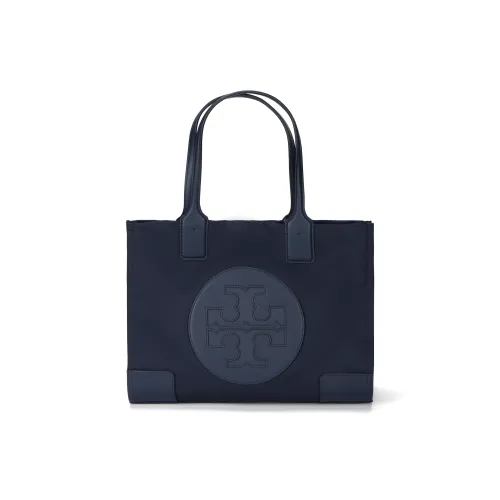 TORY BURCH Ella Переработанный полиэстер Тоут Сумка Сумка для покупок Сумка на плечо Сумка мини Женская Морской синий
