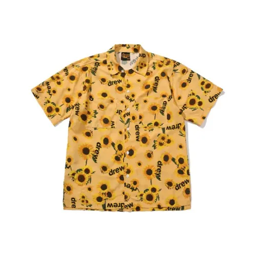 Drew House Letter Logo Series Желтые Унисекс Рубашки