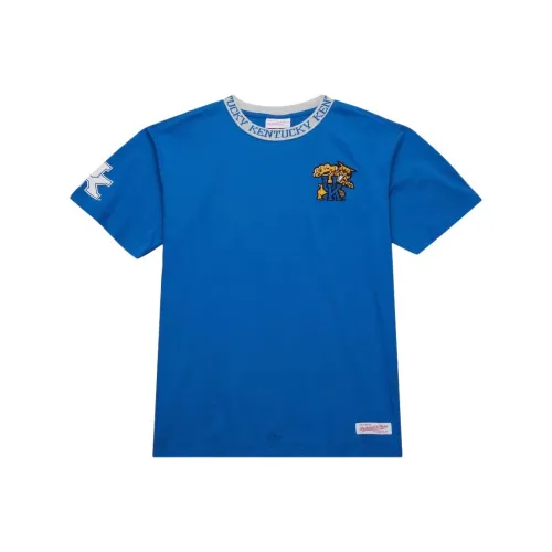 MITCHELL NESS x NCAA Kentucky Wildcats Жаккард Ringer T-Рубашка Мужская Королевский Синий