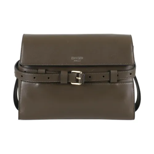 MOSCHINO Телячья кожа Сумка через плечо Женская Умбра