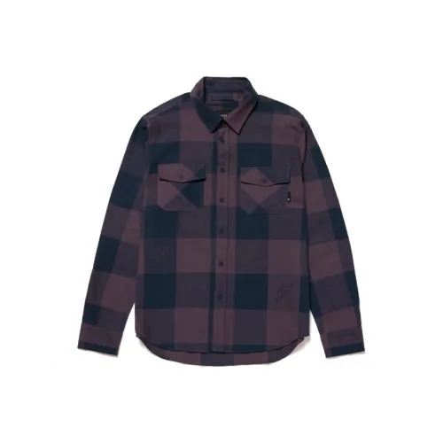 HUF Темно-фиолетовые унисекс рубашки