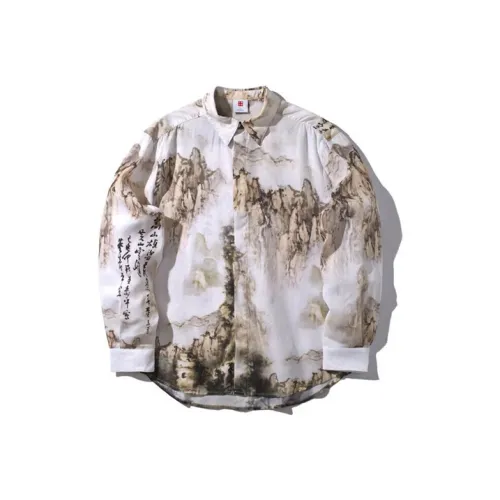 LINING Горы с принтом Мужская рубашка