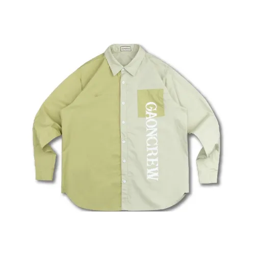 GAONCREW Матча Зеленый Унисекс Рубашки