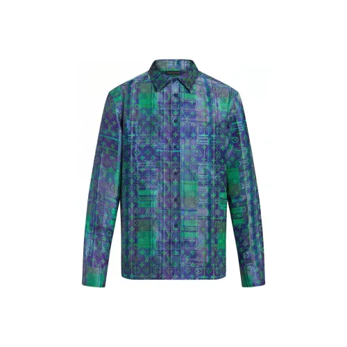 LOUIS VUITTON Новые ежеквартальные продукты LV Синий Мужской Рубашки