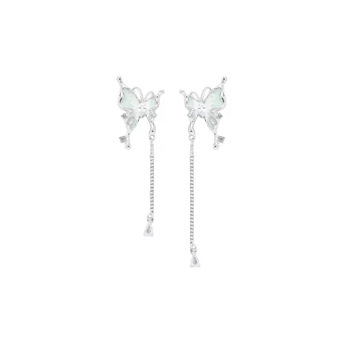 KING OF BLING 925 стерлинговое серебро булавка сплав масляный капельный циркон стекло серьги женские