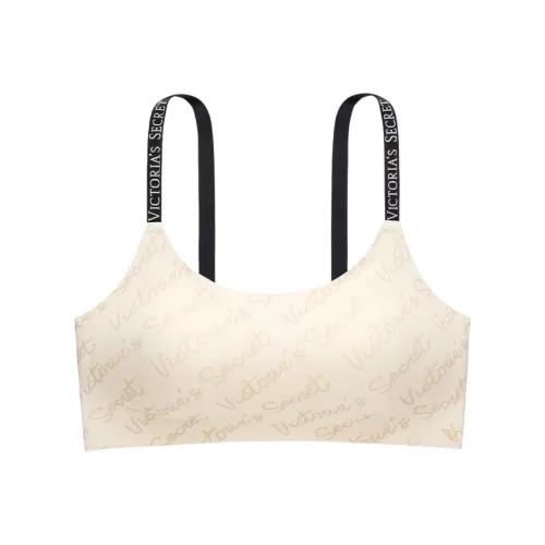 Victoria's Secret Бюстгальтер Женский Ванильный Белый С Буквой С Принт