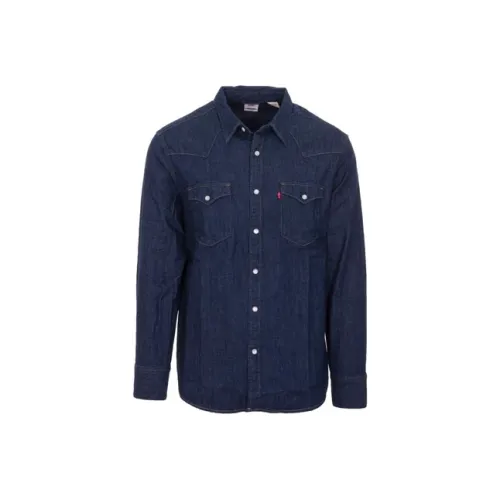 Levis Blue Men's Shirts Левис Синие Мужские Рубашки