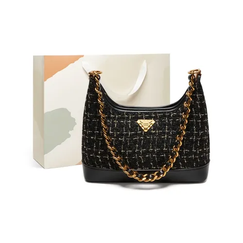 15 MINS Ткань Сумка через плечо Средняя Женская Полночь Черный