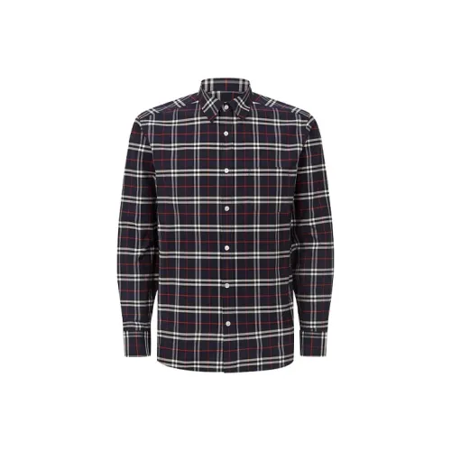 Burberry Темно-синие мужские рубашки