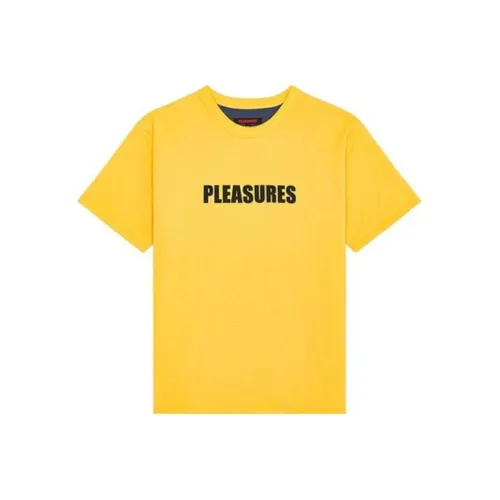 PLEASURES Желтые Мужские Футболки