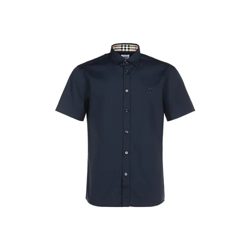 Burberry Темно-синие мужские рубашки