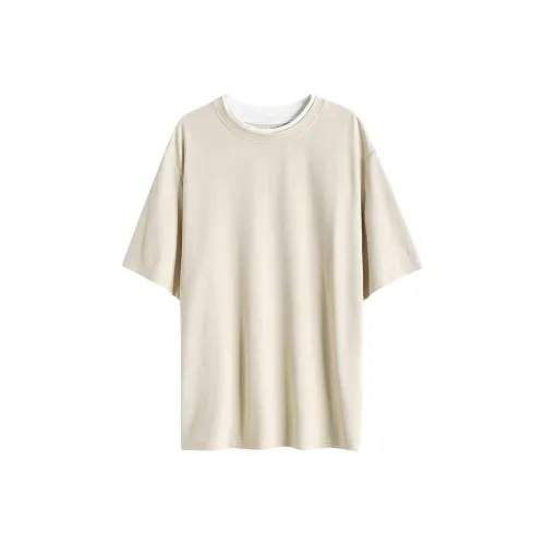 hacikis T-Shirt Мужской Светло-Бежевый Желтый