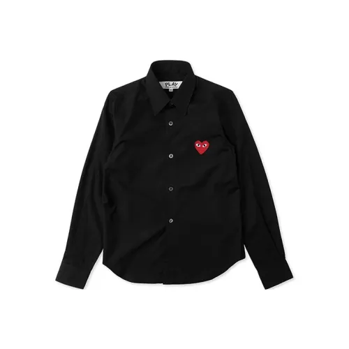 CDG Play Рубашка Осенняя Мужская Черная