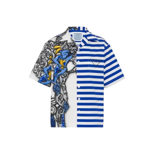 PRADA Мужские Синие Рубашки