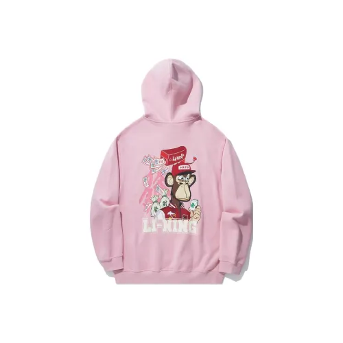 LINING Толстовка Унисекс Прозрачно-розовая