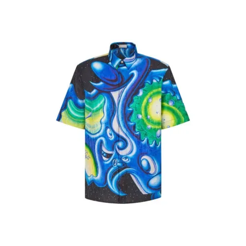 DIOR Мужские Синие Рубашки