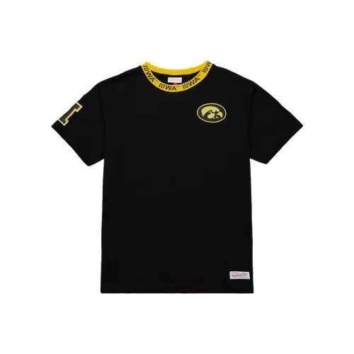 MITCHELL NESS Iowa Hawkeyes Жаккард Ringer T Рубашка Мужская Черная