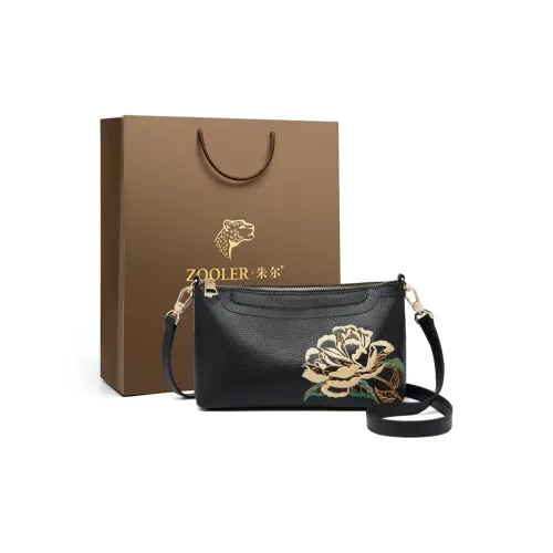 ZOOLER Сумка через плечо из натуральной коровьей кожи женская черного цвета Хепберн