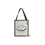 Белая вязаная сумка-облако