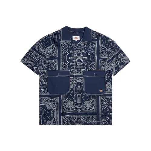 Dickies Морской Синий Мужские Рубашки