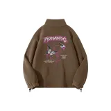 [Thickened Double-Sided Velvet] Кофейный (B Butterfly Phantom Chest Logo _B Large Butterfly Phantom Back Logo)