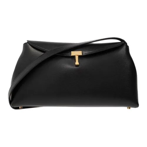 TOTEME T Lock Leather Crossbody Bag Shoulder Bag Women's Black