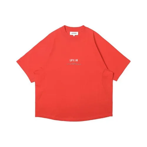 UPXIW Оранжевый Красный Мужская T-Рубашка