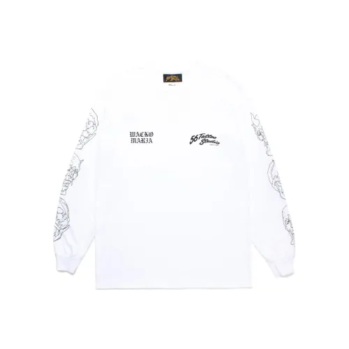 WACKO MARIA x 56 TATTOO STUDIO FW24 T-Shirt Унисекс Белый