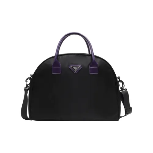 NOMK Ткань Сумка Унисекс Черный и Фиолетовый Черный