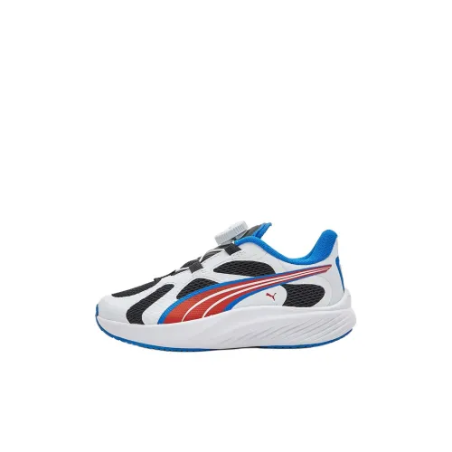 PUMA Pounce Lite Детская беговая обувь Низкий топ Белый/Красный/Черный Kids