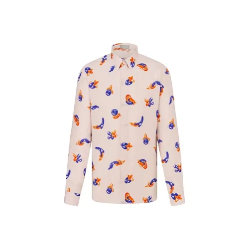 DIOR Quarterly New Products Светло-розовые Мужские Рубашки