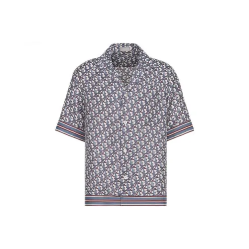 DIOR Quarterly New Products Светло-фиолетовые Мужские Рубашки