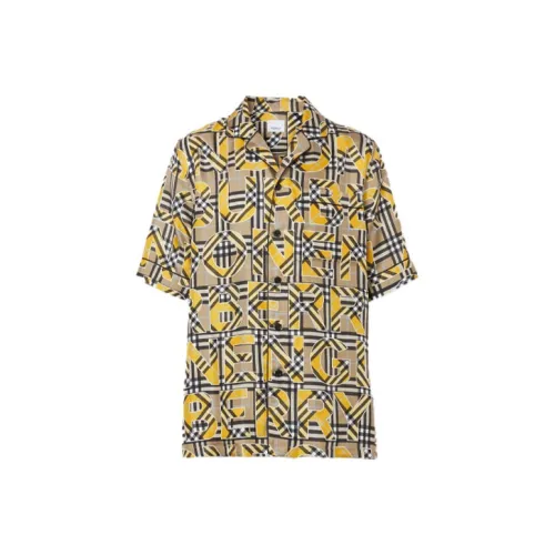 Burberry Рубашка Мужская Яркая Охра Каменный Цвет