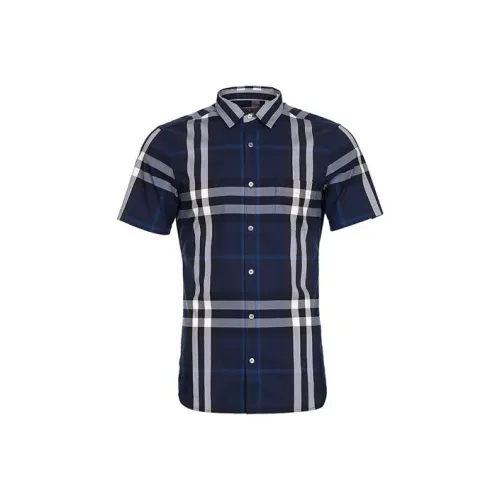 Burberry Рубашка Мужская Темно-синяя 40039361