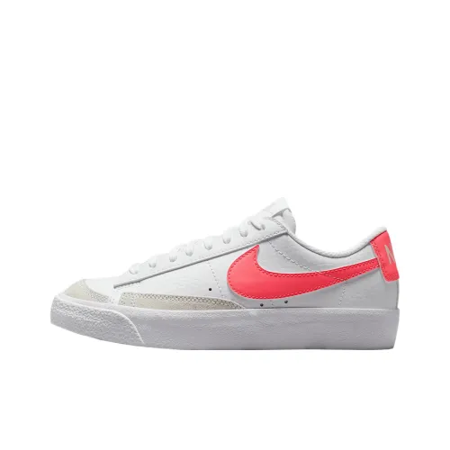 Nike Blazer Low '77 Slip-resistant Abrasion-resistant Low Top Детские Скейтбординг Белый Розовый Подростки