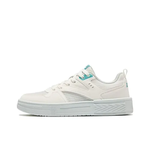 Erke Slip-Resistant Abrasion-Resistant Lightweight Low-Top Skateboarding Shoes Women's White Green Эрке противоскользящие устойчивые к истиранию легкие низкие кеды для скейтбординга женские белые зеленые