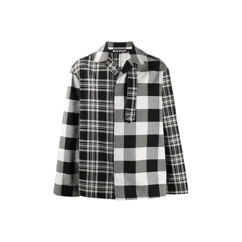 PALM ANGELS Черно-белая клетка Мужская рубашка
